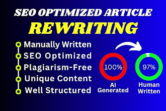 rewrite and humanize ai content, articles and blog post