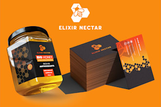design a custom  honey bee logo and memorable label design