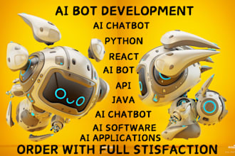 build ai chatbot ai bot, web app game ai bot development, python, web3, reactjs