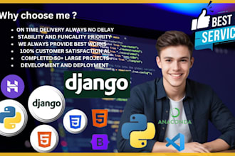 be your professional full stack python django website developer