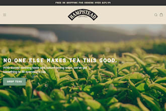 design private label matcha shopify store green tea matcha tea coffee website