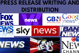 write and distribute press release to USA france UK and german sites