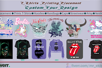 provide t shirt design, color separation file for screen printing
