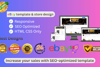 design mobile responsive and SEO optimized ebay listing template