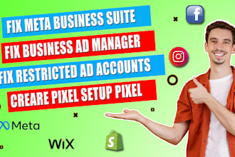 fix meta issues, setup facebook ad account and meta business manager suite