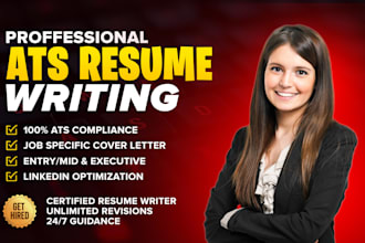 do professional ats resume writing, CV writing, cover letter and linkedin