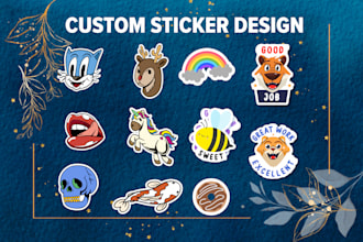 do custom sticker, invitation shapes and label designs