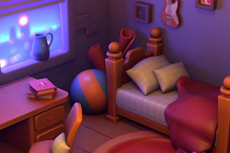 create 3d models of characters, props, environment