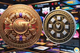 make csutom printable 3d nft coin model aniamation bas medals, telegram memes