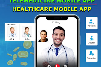 create fintech mobile app, telemedicine app, fitness healthy app