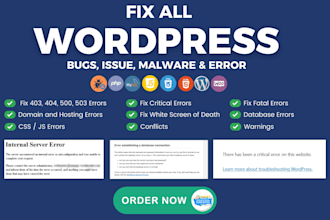 fix all critical error, fatal error and wordpress issues fast