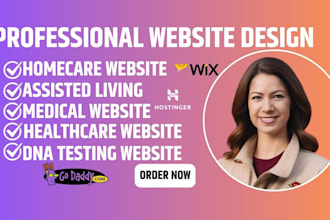 design home care, assisted living, healthcare, dna testing, recruitment website
