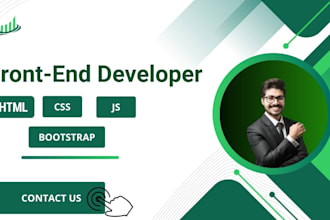 build, front end website using HTML5, css3, javascript