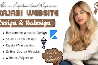 redesign kajabi website design, migrate kajabi online course kajabi sales funnel