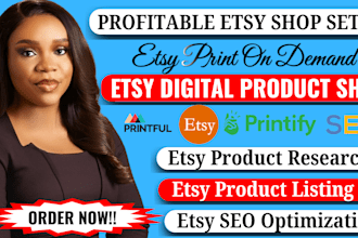 do etsy store creation, etsy seo for etsy shop setup, etsy product listing