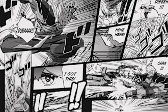 do manga page, anime comic book, japan graphic novel, comic strip illustration