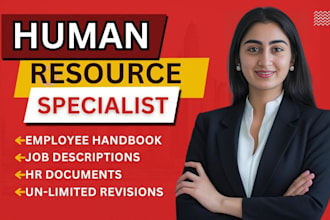write and design employee handbook, HR policies, and job description