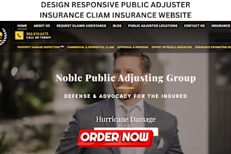 design public adjuster website insurance claim website insurance website