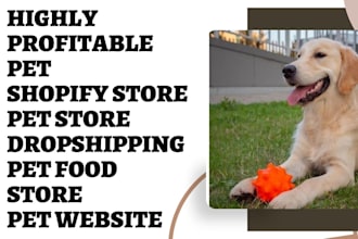 design pet website pet store pet shopify pet dropshipping pet care dog website