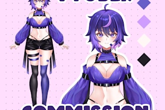 design and rig anime character art live2d vtuber model for streaming