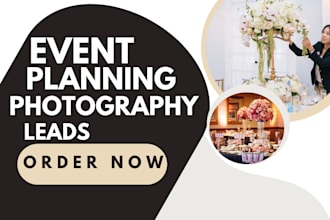 generate event planning leads photograph website wedding event hosting leads
