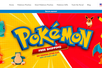 design pokémon toys website pokemon plushes store action figures dropshipping