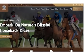 design horse saddle and equestrian website ranch equipment dropshipping shopify