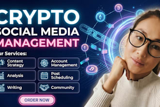 do crypto social media manager, web3 manager, crypto content creator, and nft