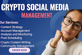 do crypto social media manager, web3 manager, crypto content creator, and nft