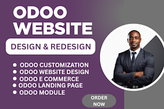 design or redesign odoo website customize modules ecommerce customization