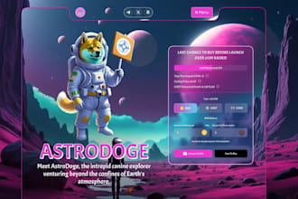 create crypto token website, presale website, memecoin website, nft or launchpad