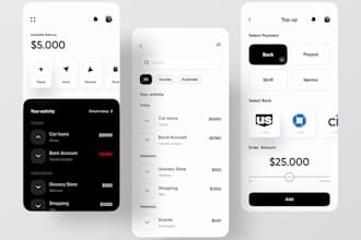 build an international money transfer app, bank app, crypto wallet app
