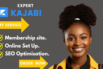 build kajabi membership site redesign kajabi online school SEO optimization