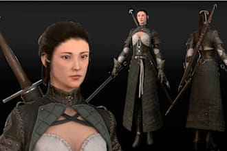 be 3d mid poly character builder,stylized modular model,rig3d for unity,ue5 game