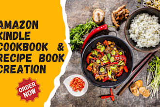 write professional cookbook and recipe book creation for amazon kindle