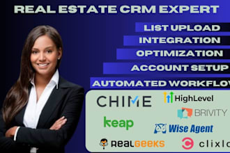 setup gohighlevel clixlo geap realgeeks brivity chime wise agent CRM