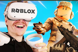 design interactive roblox VR ar maps, zombie npcs, escape puzzle, game logic