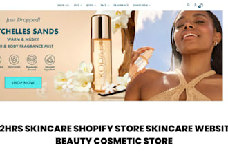 72hrs stunning skincare shopify store beauty store skin care shopify website