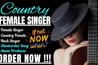 be your country singer female songwriter vocalist, lead vocal female rock singer