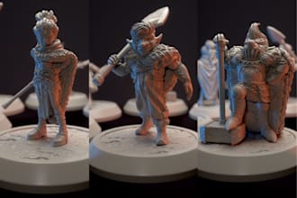 sculpt 3d model tabletop miniature warhammer 40k dnd 3d miniature for wargames