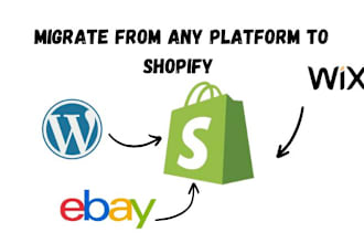 migrate your wix, wordpress, or squarespace website to shopify