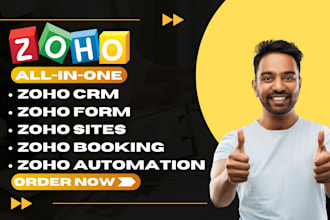set up and customize zoho CRM, zoho forms, zoho campaigns