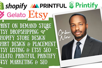 print on demand etsy drop shipping gelato printful printify set up shopify store