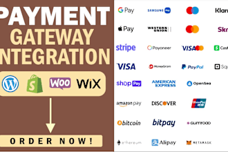 do fix payment integration, apple pay, paypal, stripe in wordpress, shopify, wix