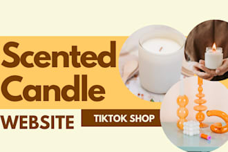 design SEO optimised candle website scented candle shopify store candle website