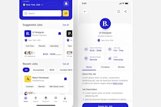 develop job portal app, job board app, job finder app, job hunting app