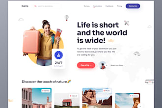 build luxury stunning agency website travel website tour website