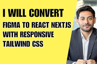 convert figma to react nextjs with responsive tailwind CSS