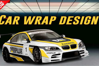 design a car wrap for racing and drift livery