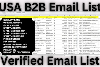 do b2b lead generation, 50 million usa business email list